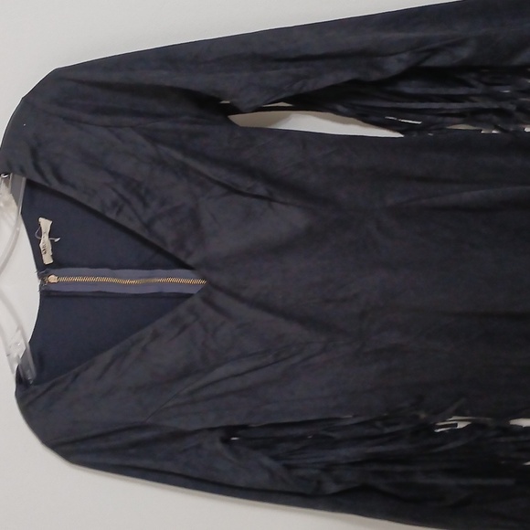 Love Culture Midi V Neck Boho Festival Cowgirl Sexy Fringe Sleeve Dress - Picture 3 of 16